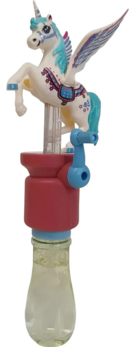 Baguette à bulles licorne multicolore 22 cm avec liquide pour enfants