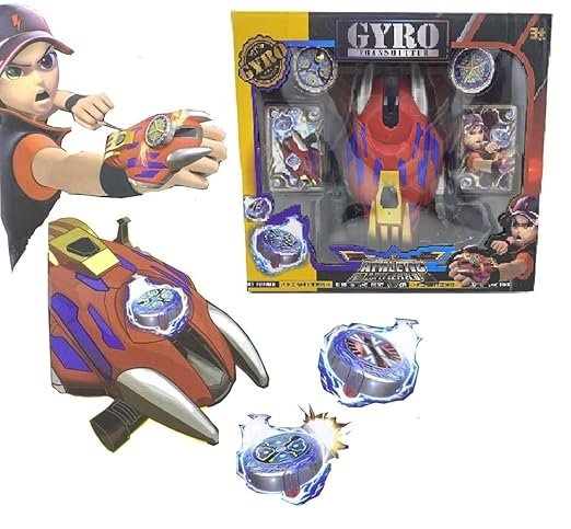 Lanceur manuel Bestie Toys avec 2 toupies 3D Metal Fusion pour enfants