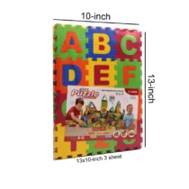 Tapis puzzle en mousse EVA avec lettres de l’alphabet et chiffres 2