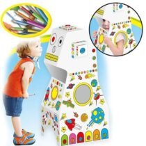 Un robot en carton à colorier 1