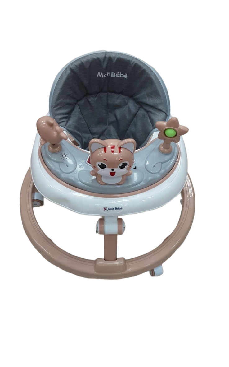 Trotteur Monbebe pour bébé – Poussette musicale avec plateau de jeu interactif – Pliable et réglable
