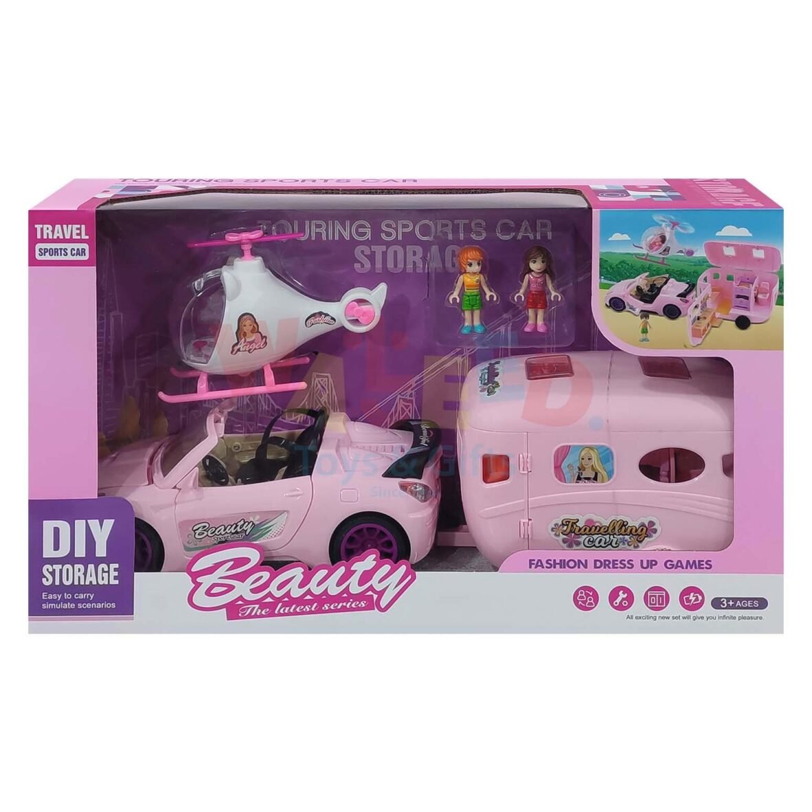 Voiture miniature avec remorque – suédoise